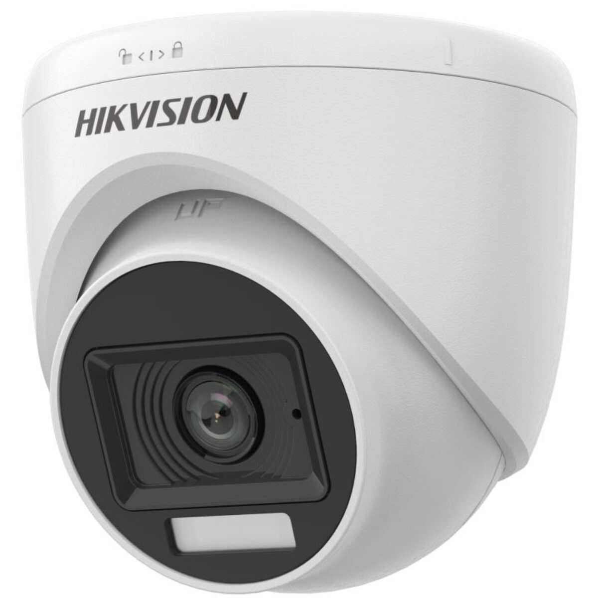 Hikvision 2MP Smart Hybrid Light Audio Fixed Turret Camera – DS‐2CE76D0T‐LPFS